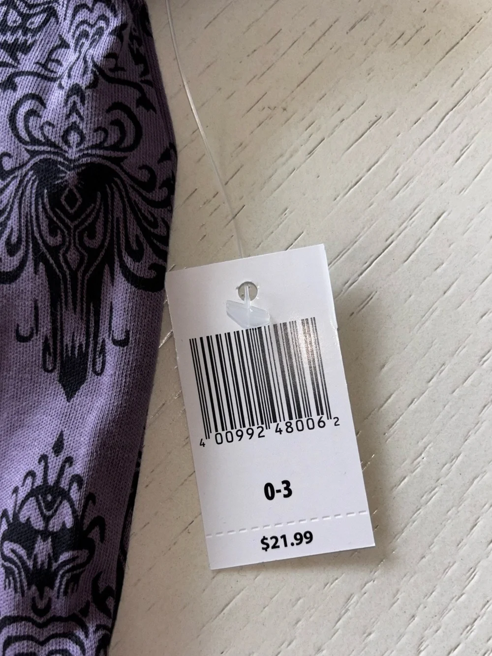 Disney Haunted Mansion Purple Baby Onesie - NWT - Size 0-3 month
